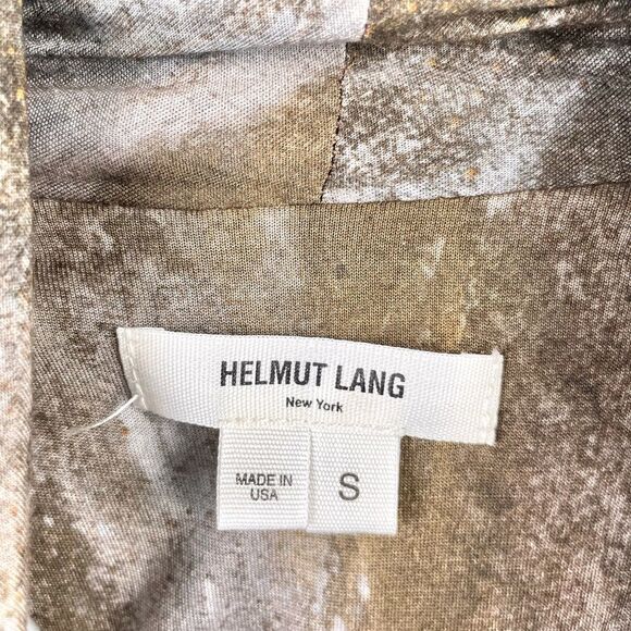 Helmut Lang Abstract Print Modal Cowl Neck Racerback Tank Top Size S - Picture 8 of 9